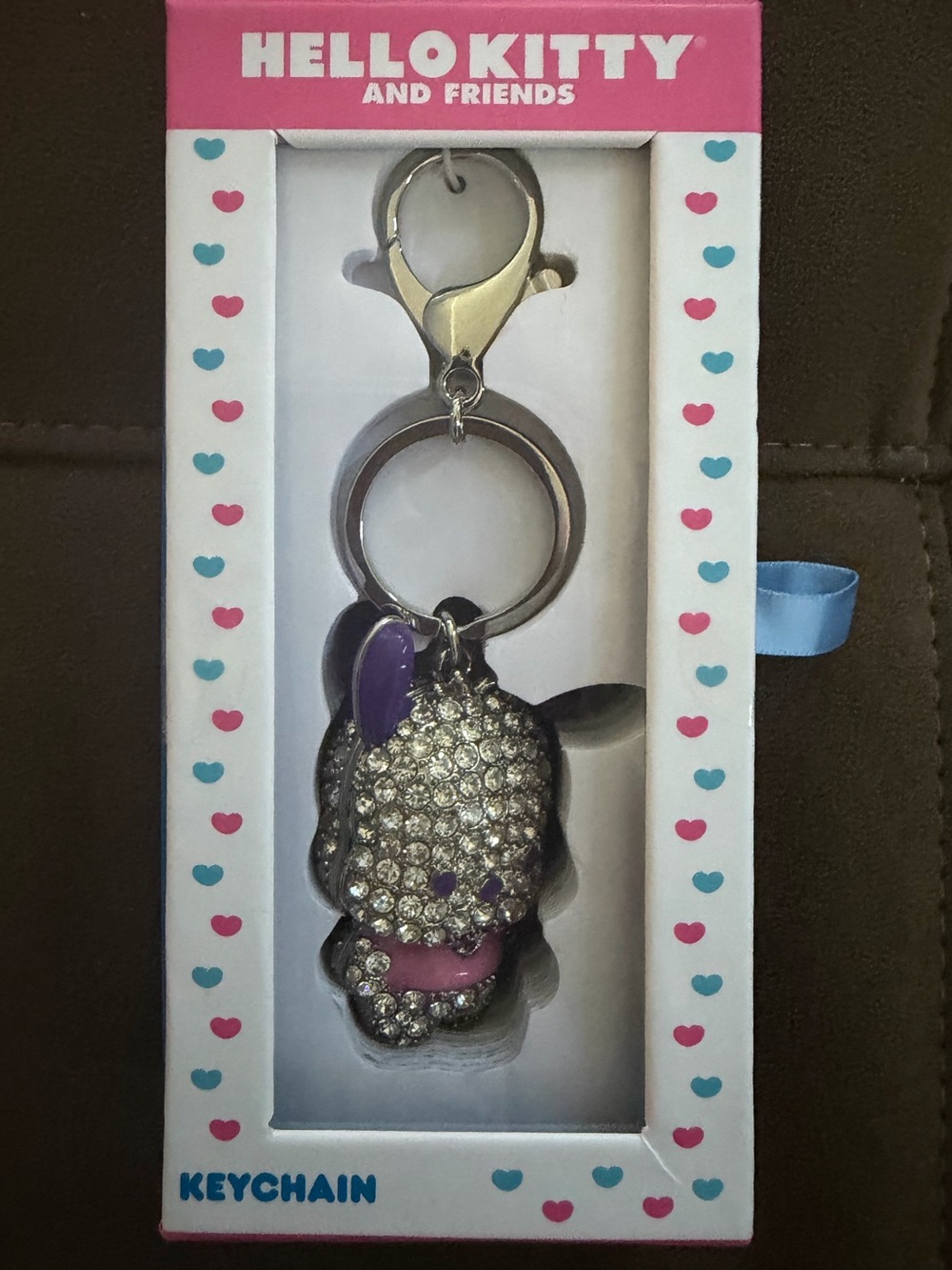 Hello Kitty Silver Rhinestone Key Chain/ Bag Charm BNIB
